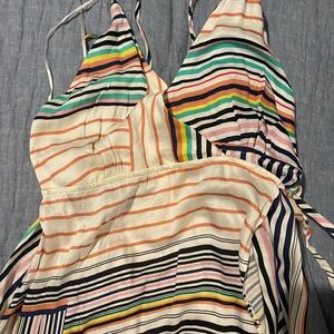 NWT Striped Multicolor Wrap Sundress